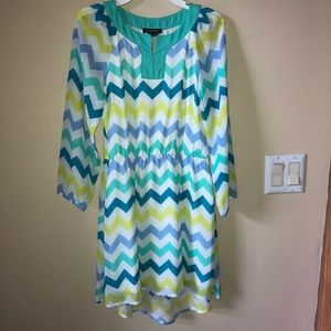 Chevron Long Sleeve Dress